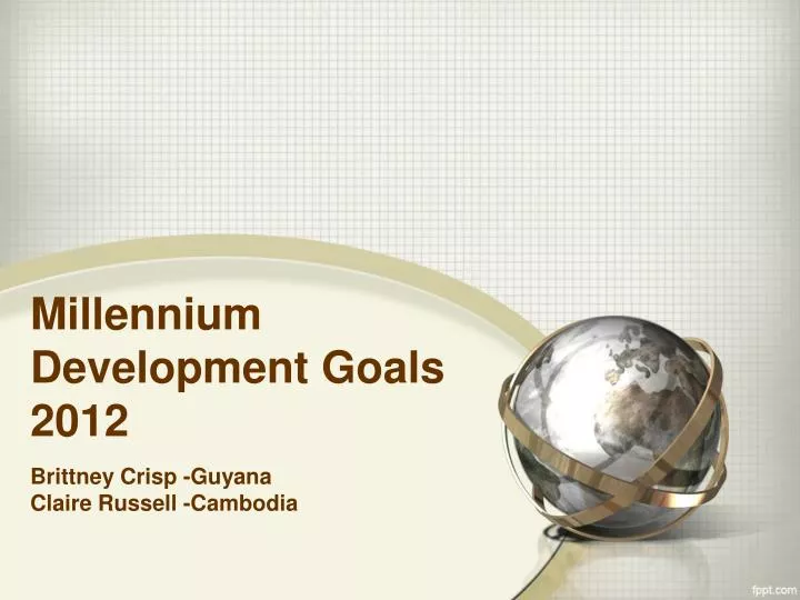 millennium development goals 2012