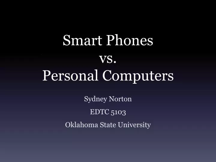 smart phones vs personal computers