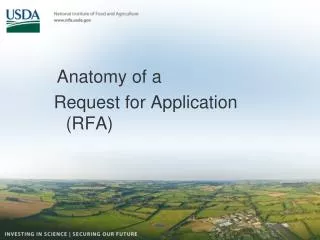 Anatomy of a Request for Application (RFA)