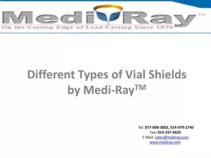 different types of vial shields by medi ray tm