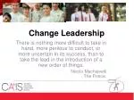 Change Leadership - slide 1
