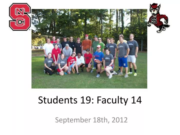 students 19 faculty 14