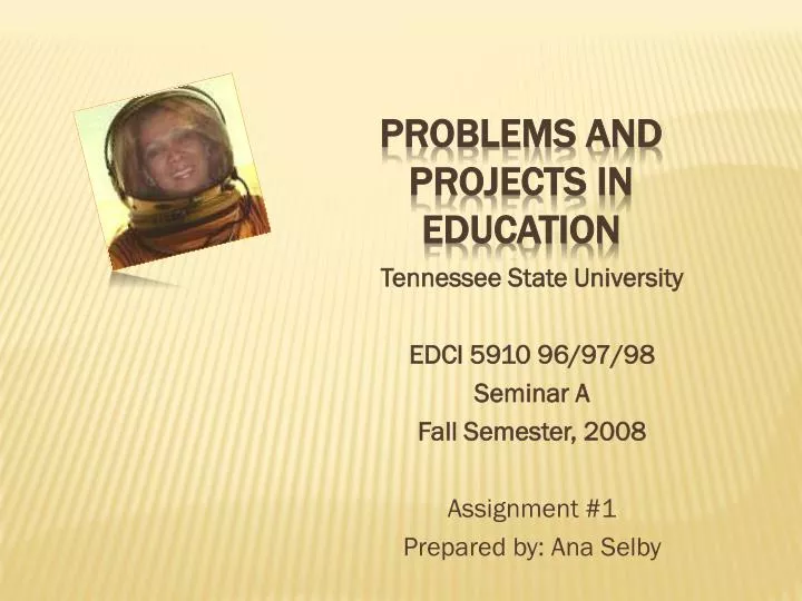 problems and projects in education