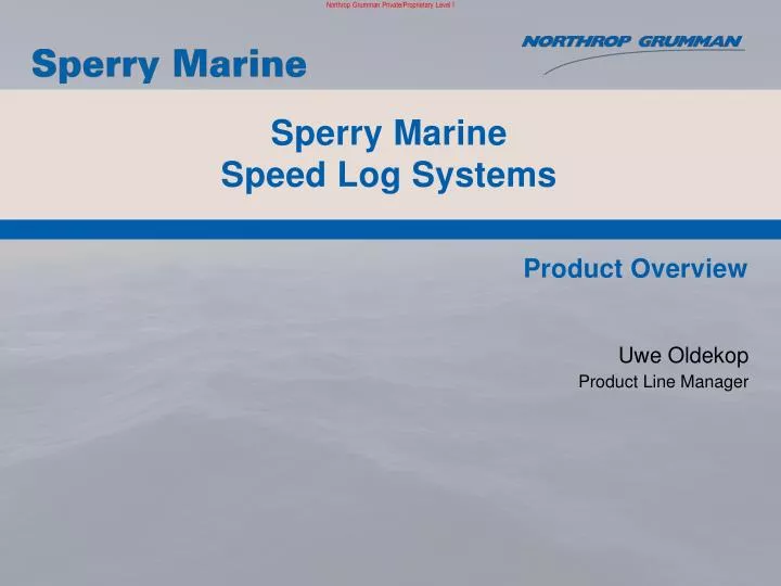 sperry marine speed log systems