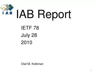 IAB Report