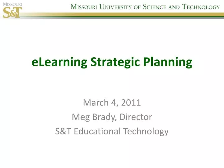 elearning strategic planning