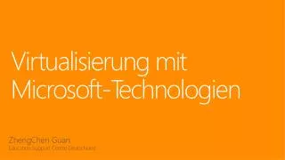 virtualisierung mit microsoft technologien