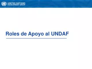 roles de apoyo al undaf