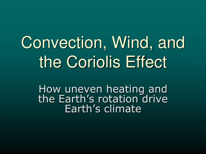 convection wind and the coriolis effect