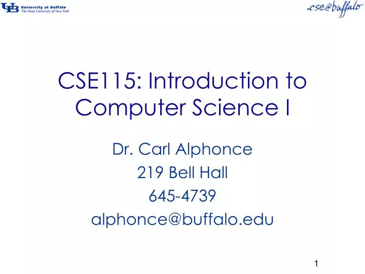 cse115 introduction to computer science i