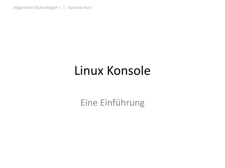linux konsole