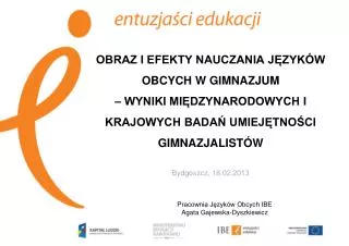 pracownia j zyk w obcych ibe agata gajewska dyszkiewicz