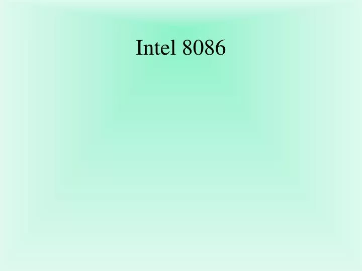 intel 8086