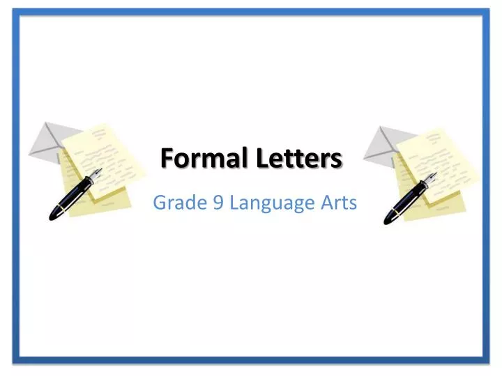 formal letters