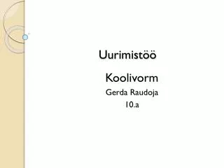 uurimist