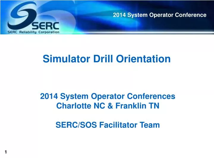 simulator drill orientation