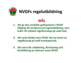 nvgfs regelutbildning