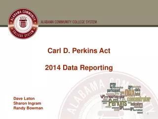 Carl D. Perkins Act 2014 Data Reporting