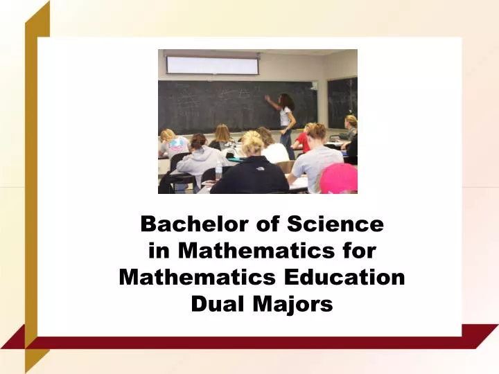 bachelor of science in mathematics for mathematics education dual majors