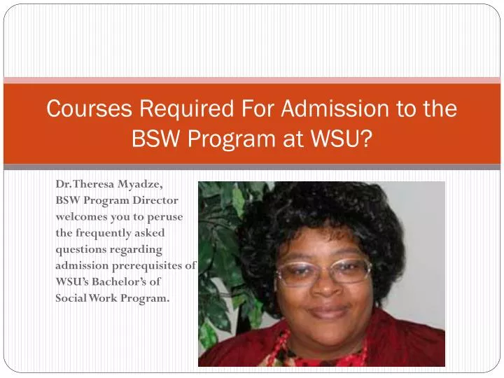courses required for admission to the bsw program at wsu