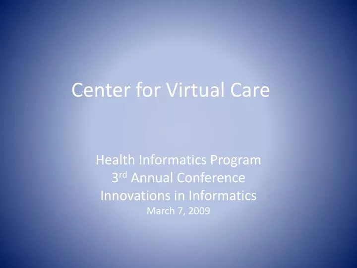 center for virtual care