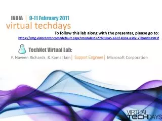 TechNet Virtual Lab: