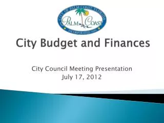 City Budget and Finances