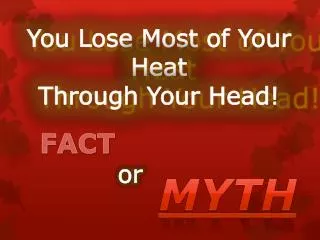 You Lose Most of Your Heat Through Your Head!