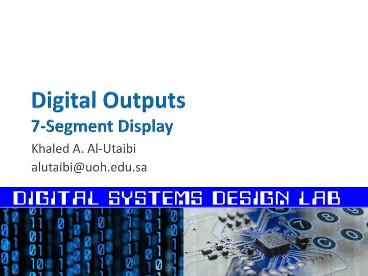 digital outputs 7 segment display