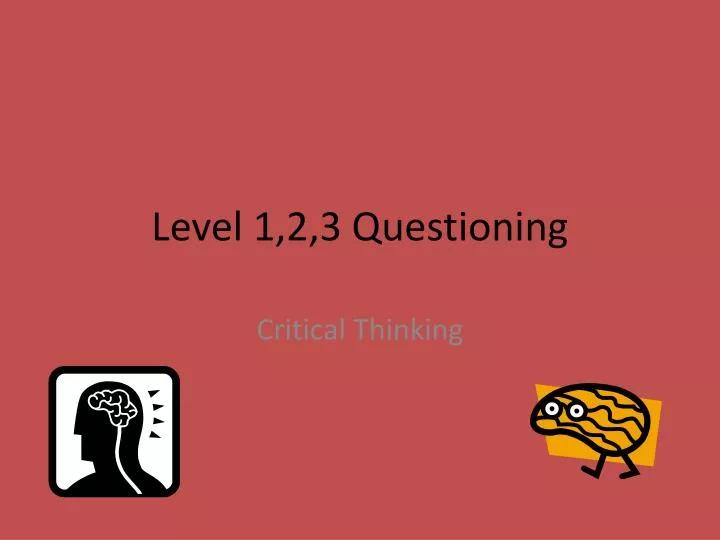 level 1 2 3 questioning