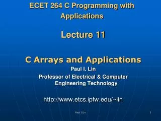 ECET 264 C Programming with Applications