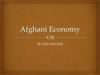 Afghani Economy