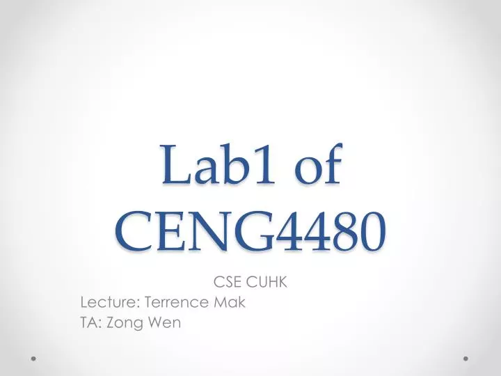 lab1 of ceng4480