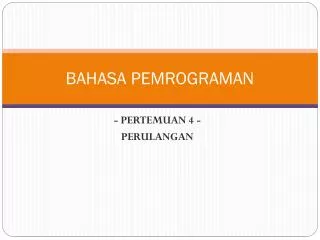 bahasa pemrograman