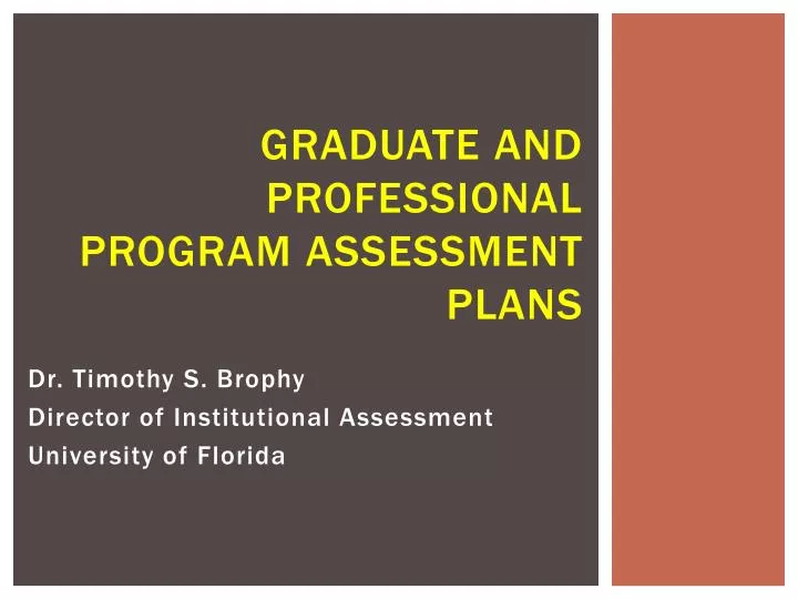 graduate and professional program assessment plans