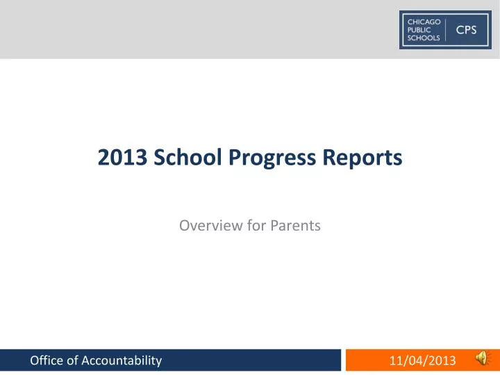 2013 school progress reports