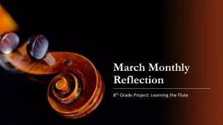 March Monthly Reflection