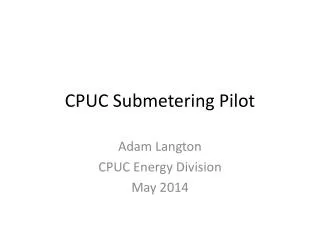 cpuc submetering pilot