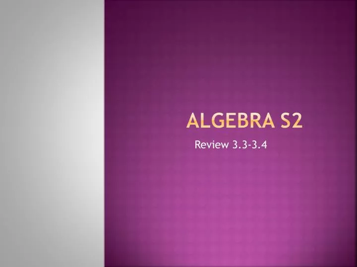 algebra s2