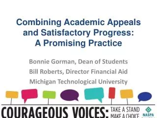 Combining Academic Appeals and Satisfactory Progress: A Promising Practice