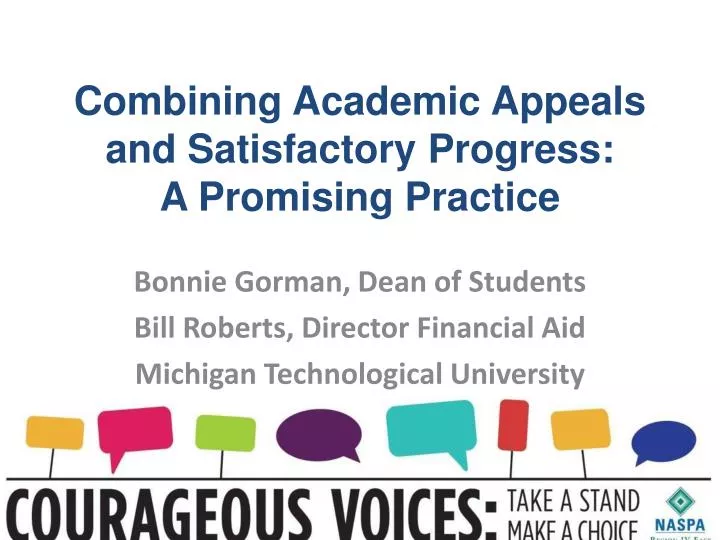 combining academic appeals and satisfactory progress a promising practice