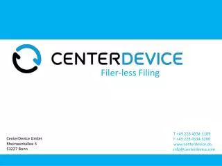 CenterDevice GmbH Rheinwerkallee 3 53227 Bonn