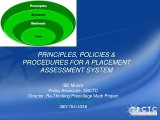 PRINCIPLES, POLICIES &amp; PROCEDURES FOR A PLACEMENT ASSESSMENT SYSTEM