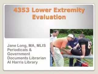 4353 Lower Extremity Evaluation