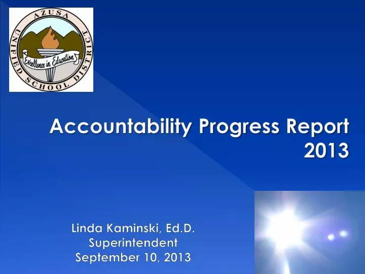 accountability progress report 2013