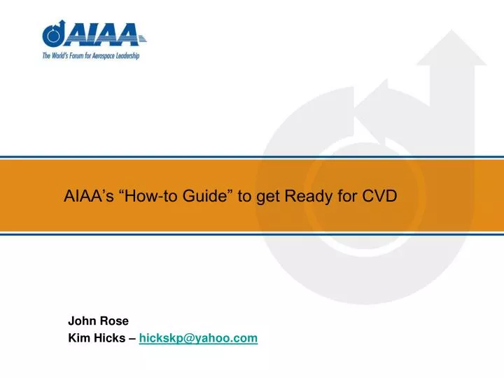 aiaa s how to guide to get ready for cvd
