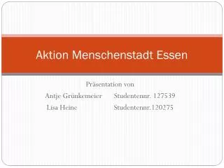 aktion menschenstadt essen
