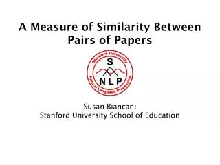 A Measure of Similarity Between Pairs of Papers
