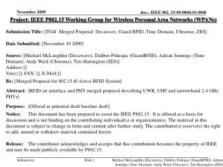 Project: IEEE P802.15 Working Group for Wireless Personal Area Networks (WPANs)