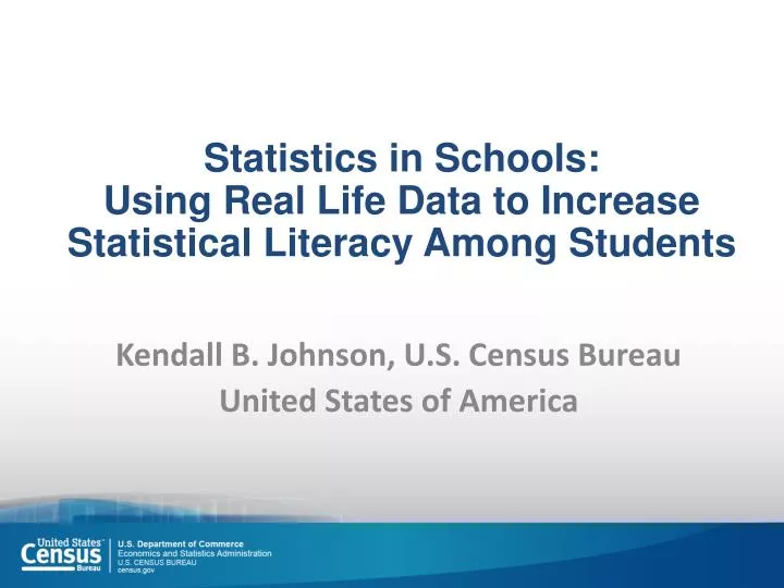 statistics in schools using real life data to increase statistical literacy among students